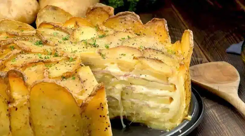 Torta de batata em rodela